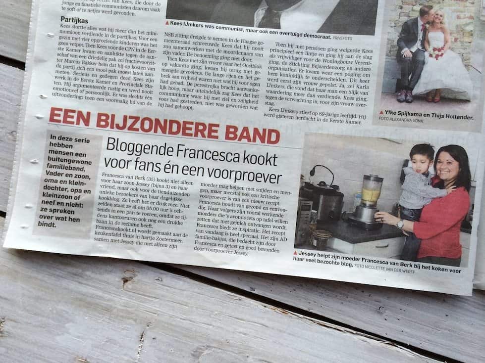 Francesca Kookt AD Familieband februari 2014
