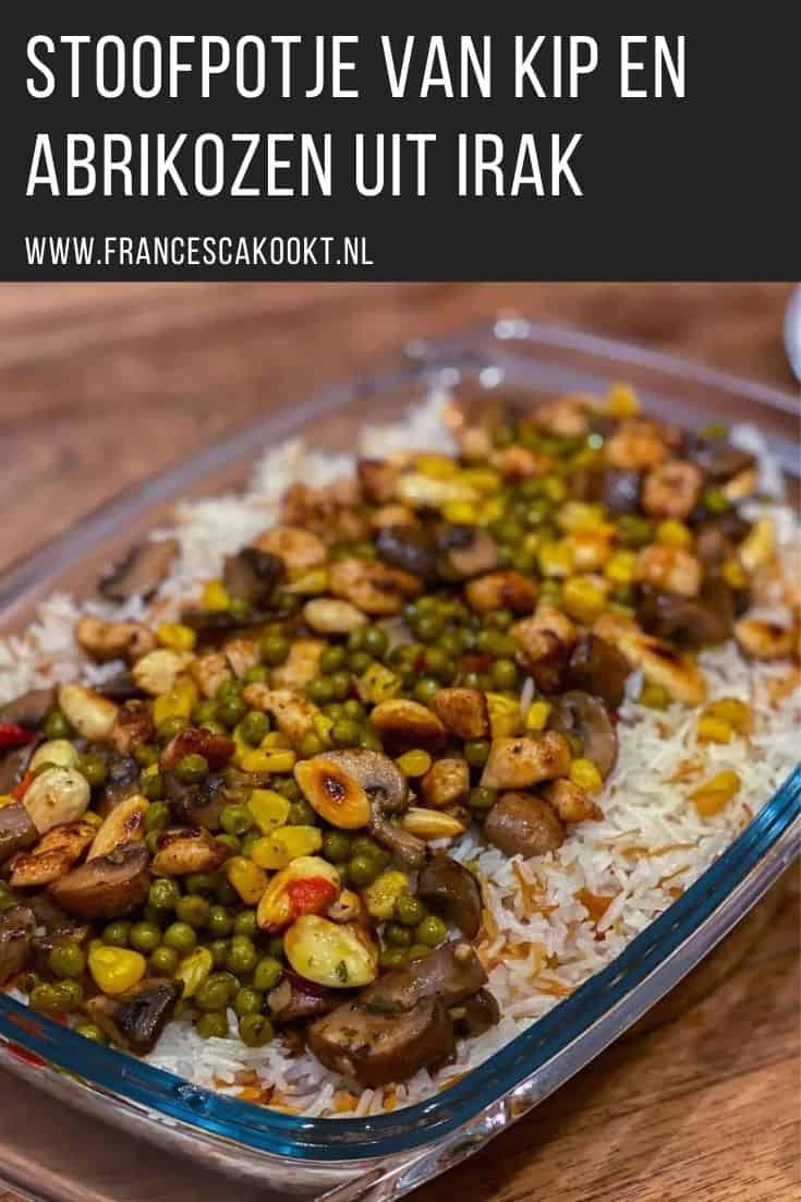 Mijn eerste podcast met het verhaal van de Vlaamse Karen en de Iraakse Ozhan. Zij laten hun culinaire roots samensmelten in hun keuken en ik mocht meekoken. Samen hebben we het traditionele gerecht ‘Eruk’ of stoofpotje van kip en abrikozen bereidt. Een gerecht wat Ozhan’s moeder altijd maakt als het Suikerfeest- of Offerfeest. Ozhan maakte er zijn ‘feestrijst’ bij die me nog lang zal bijblijven door de smaak. Lees deze bijzondere Iraakse recepten op mijn website Francesca Kookt