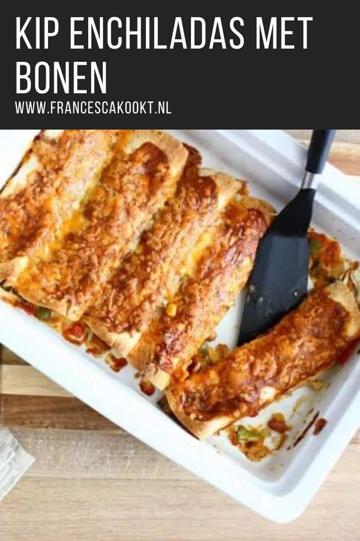 Kip enchiladas met bonen - Francesca Kookt Deze kip enchiladas zijn perfect om kinderen te foppen en extra bonen en groenten te laten eten. Bekijk hier het recept.