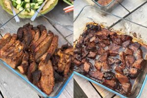 brisket van de big green egg versus uit de oven 10 1