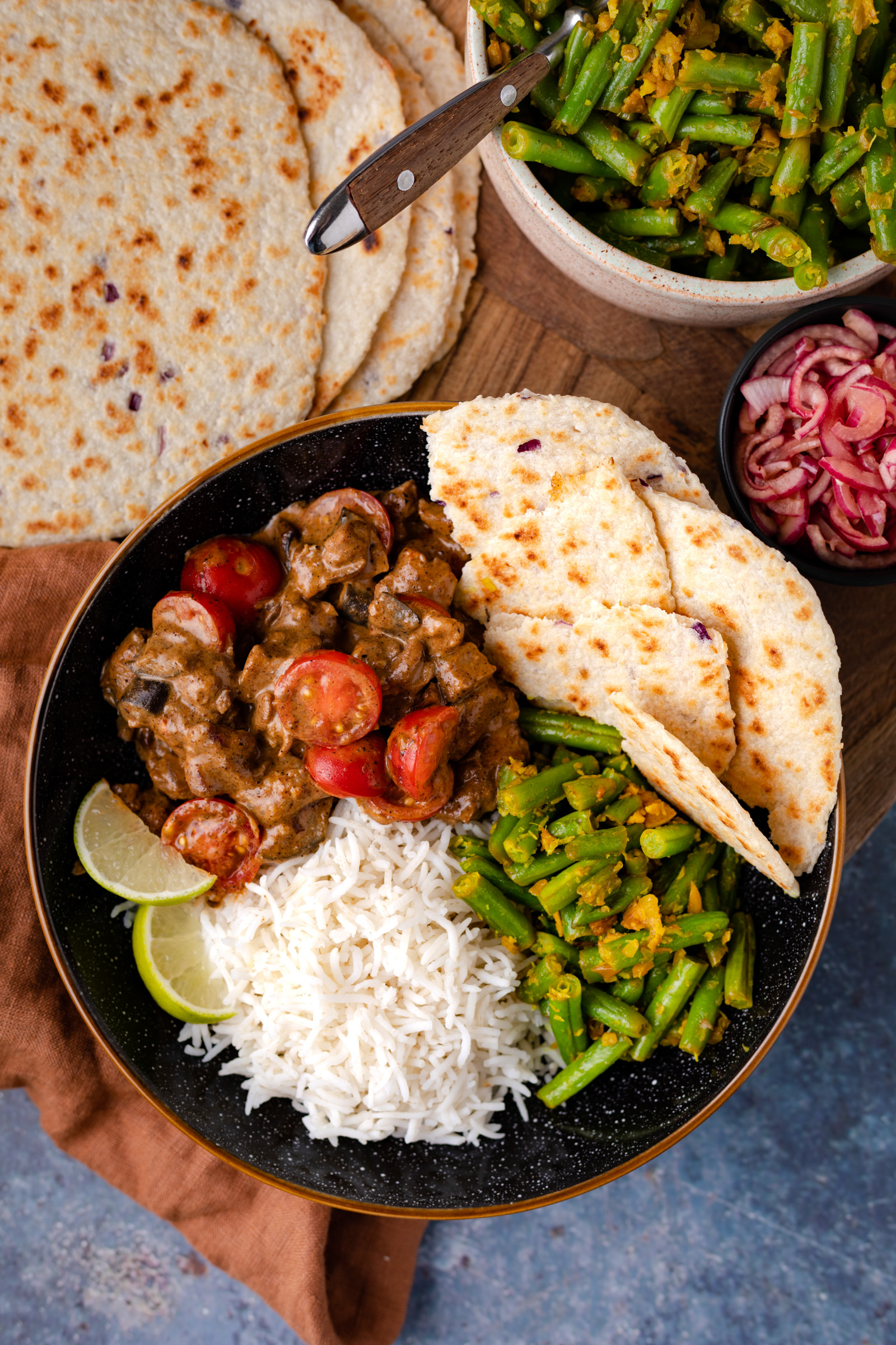 colombo curry met kokos roti en limoen sperziebonen 6