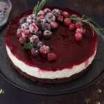 no bake witte chocolade cheesecake met cranberries 1 1