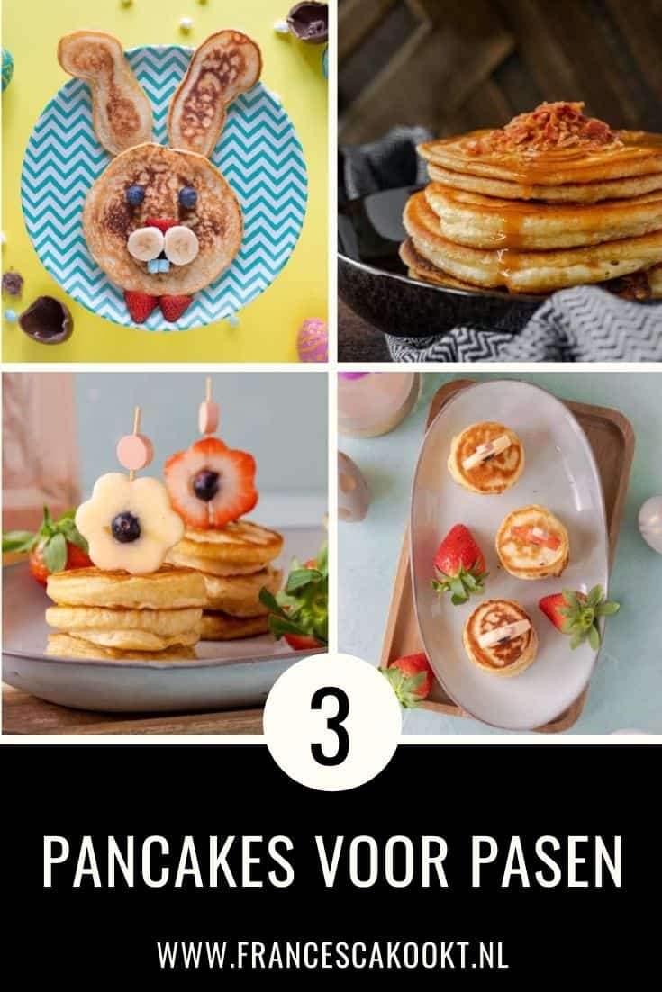 Deze zoete recepten lenen zich perfect voor het paasontbijt. Ik maakte drie pannenkoeken recepten in de paassfeer. Verschillende vrolijke pancakes voor bij de paasbrunch. Ook een paas taart maakt je ontbijt, lunch of brunch helemaal af. Lees de recepten op mijn website Francesca Kookt. | paas recepten | paasontbijt | paasbrunch | brunch recepten | lunch recepten | pannenkoeken recepten
