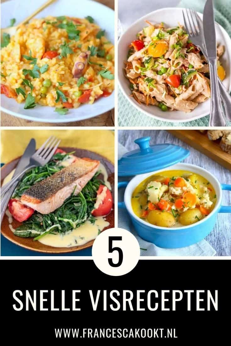 Ik houd van visrecepten die ook heel kindvriendelijk zijn. Zo zijn mijn jongens dol op de pasta met zalm en doperwten en de snelle paella met vis. Ik zelf ben verzot op de ovenschotel met kabeljauw, wortel en aardappel omdat ‘ie barst van de smaak én de oven al het werk doet. En op de Zalm met spinazie, zeekraal en saffraansaus. Lees alle makkelijke visrecepten voor het avondeten op mijn website.