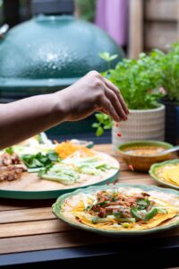 wraps met gemarineerde kip van de big green egg 4 1