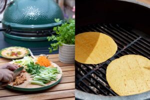 wraps met gemarineerde kip van de big green egg 7 1
