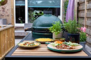 wraps met gemarineerde kip van de big green egg 8 1