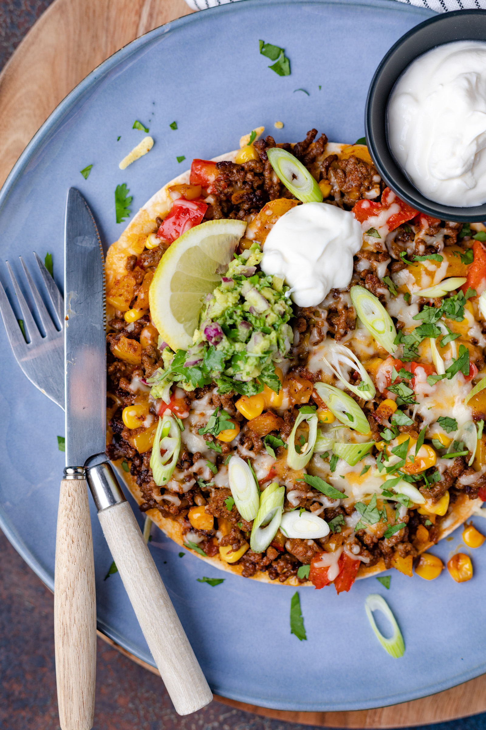 zoutarme tortilla s uit de pan met gehakt en guacamole 2