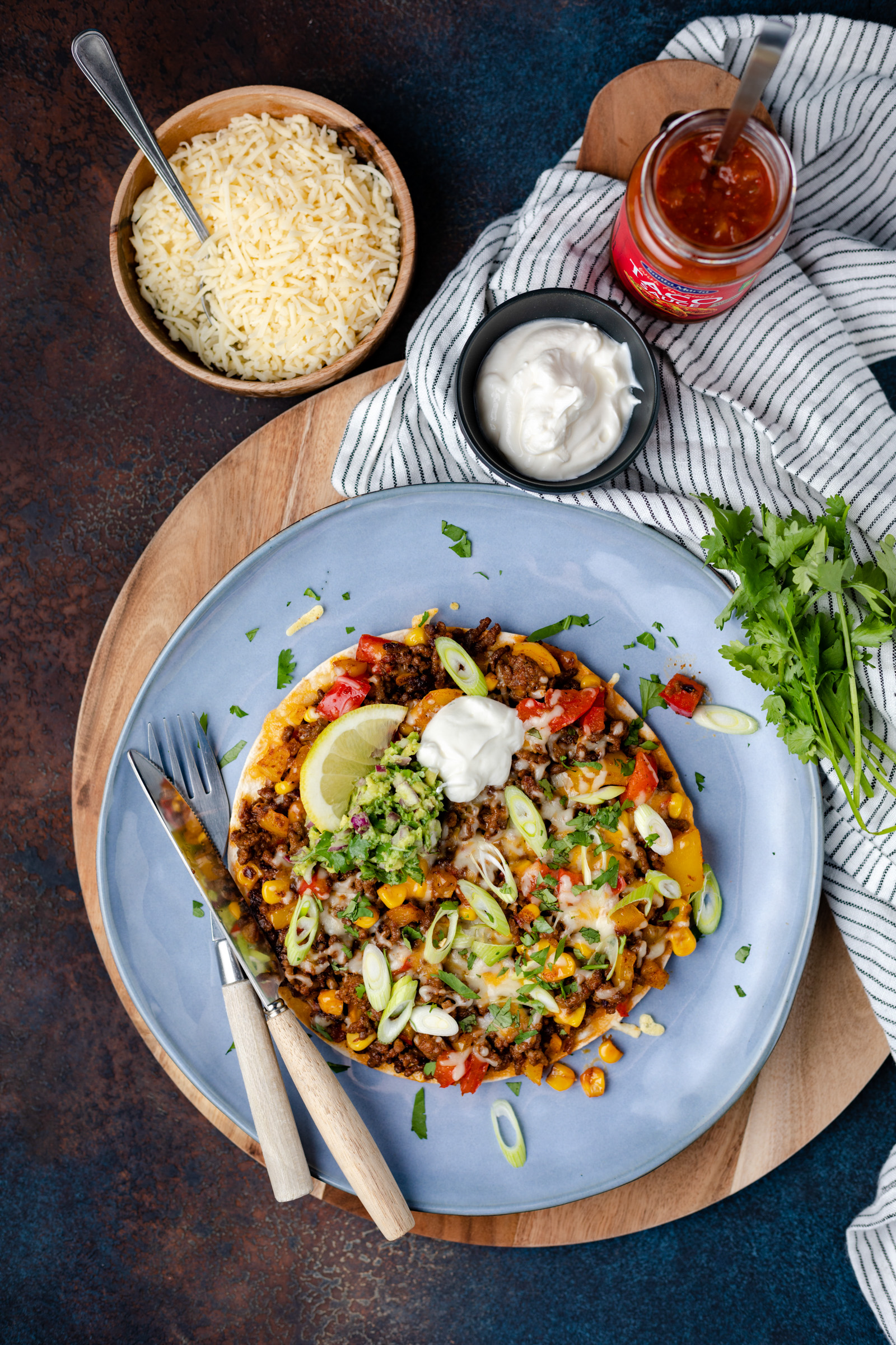 zoutarme tortilla s uit de pan met gehakt en guacamole 3