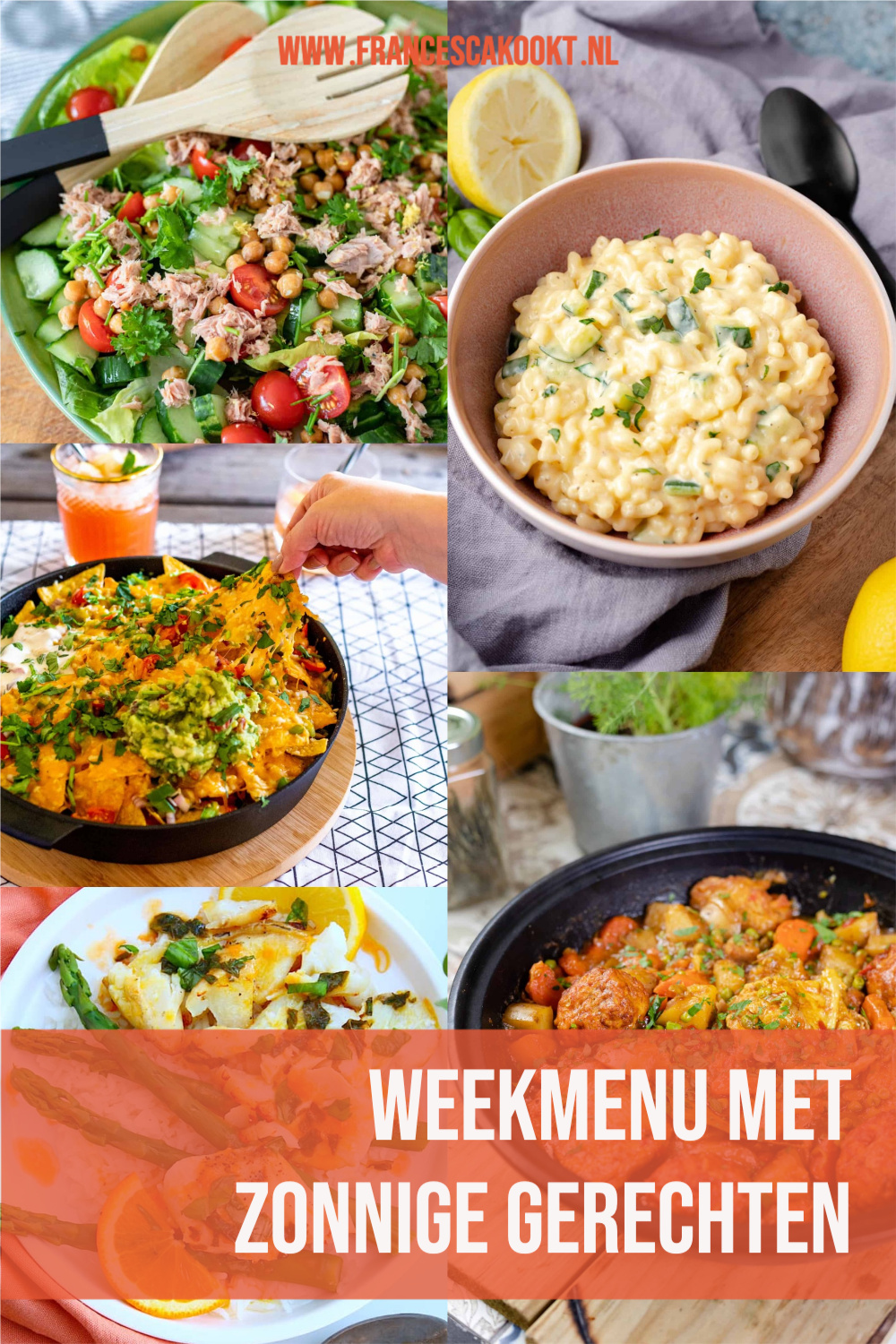 francesca weekmenu 316 zonnige gerechten pinterest