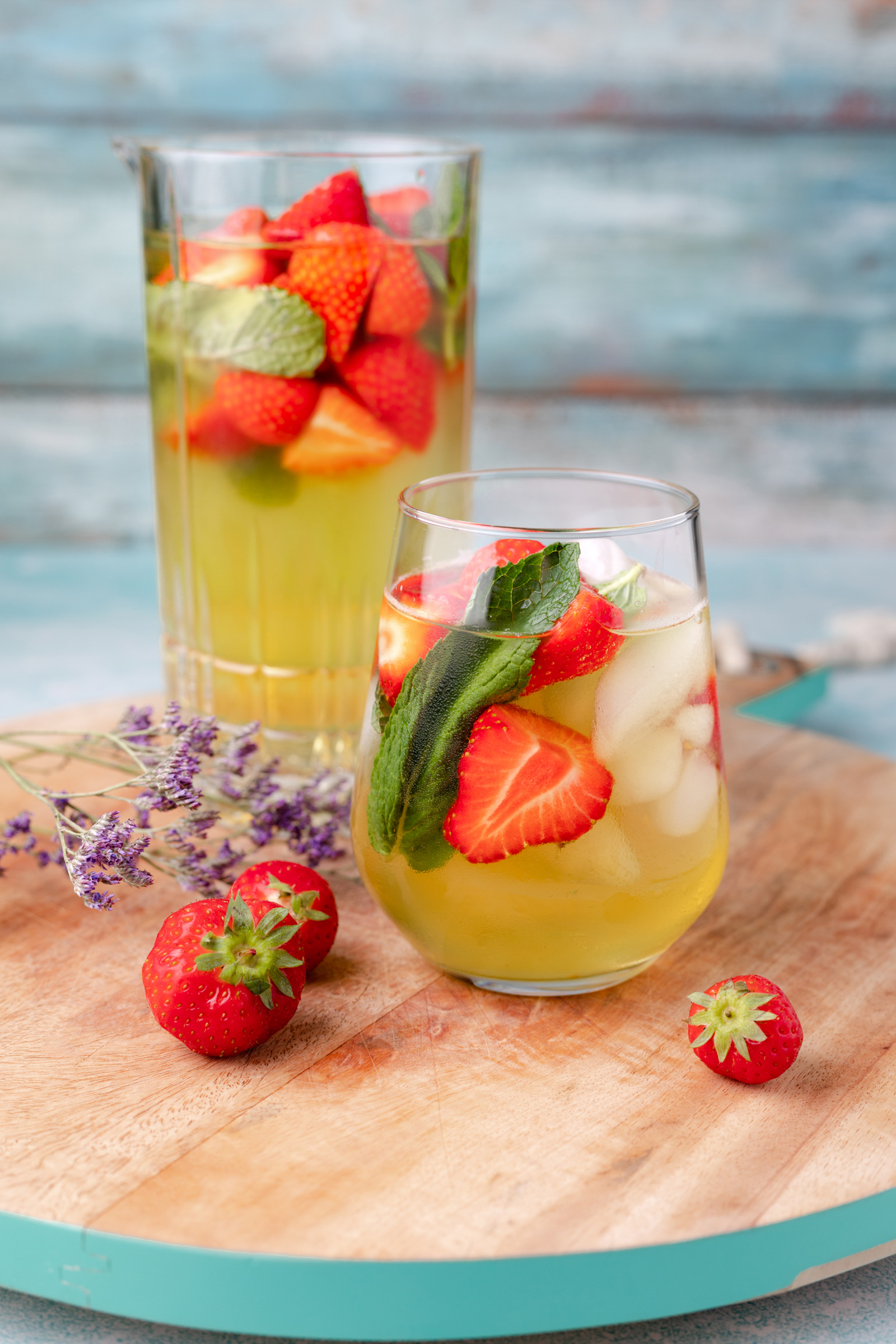 coldbrew ijsthee met aardbeien en munt 2