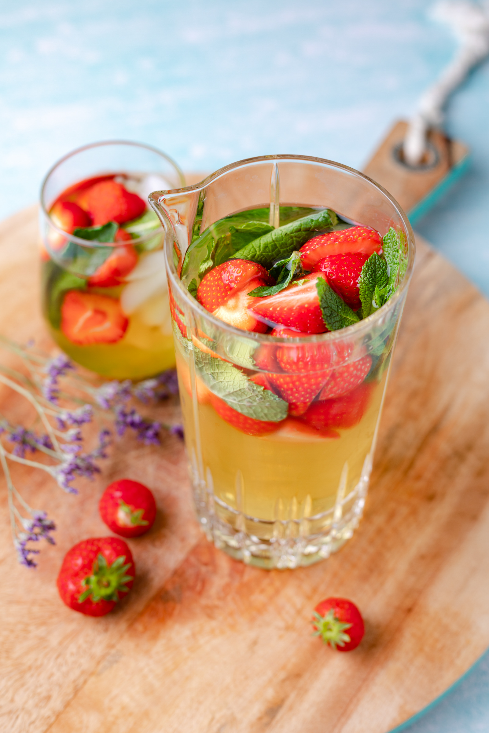 coldbrew ijsthee met aardbeien en munt 3
