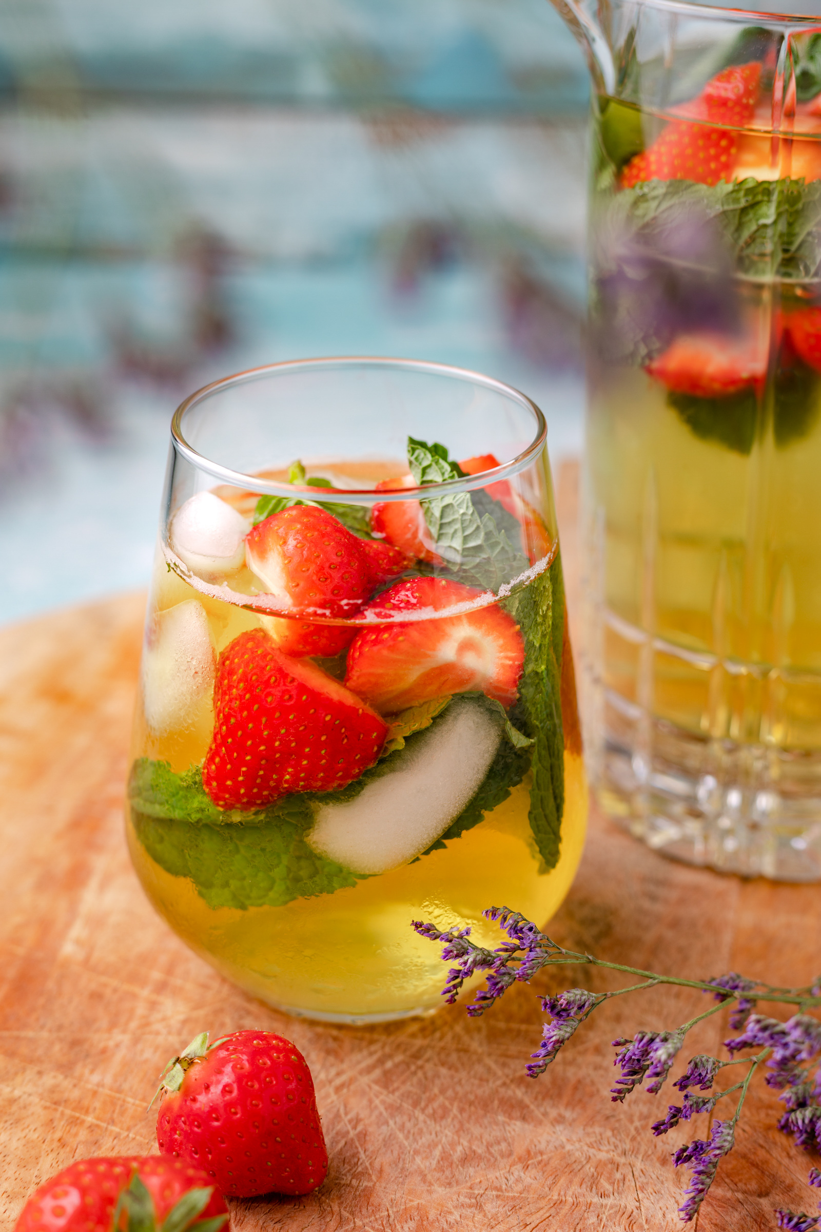 coldbrew ijsthee met aardbeien en munt 4