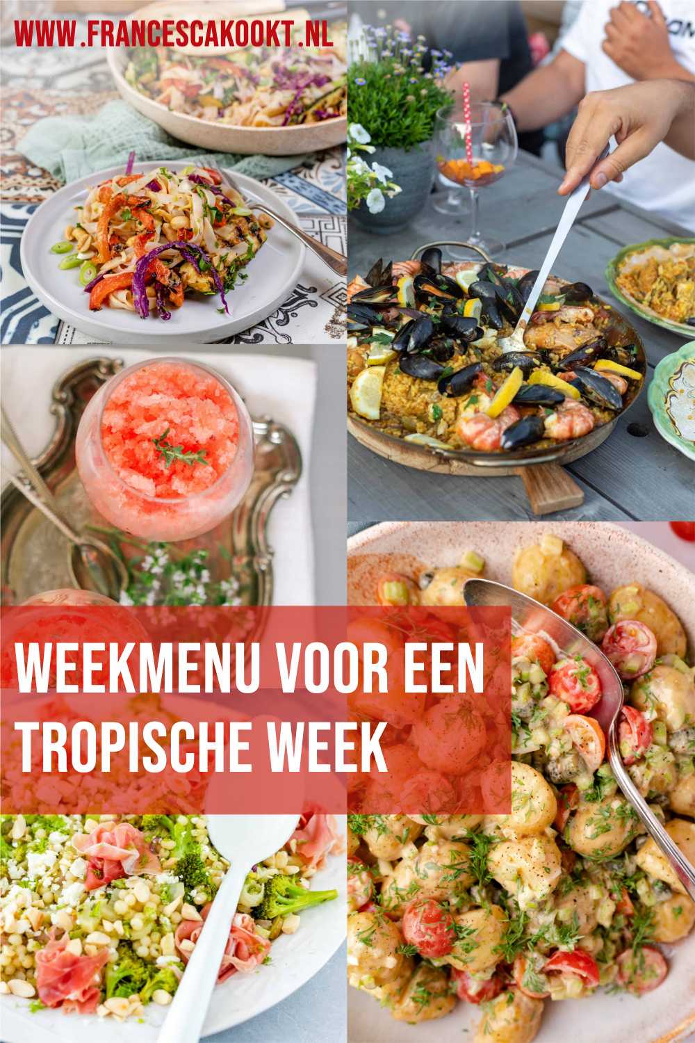francesca weekmenu 317 een tropische week pinterest