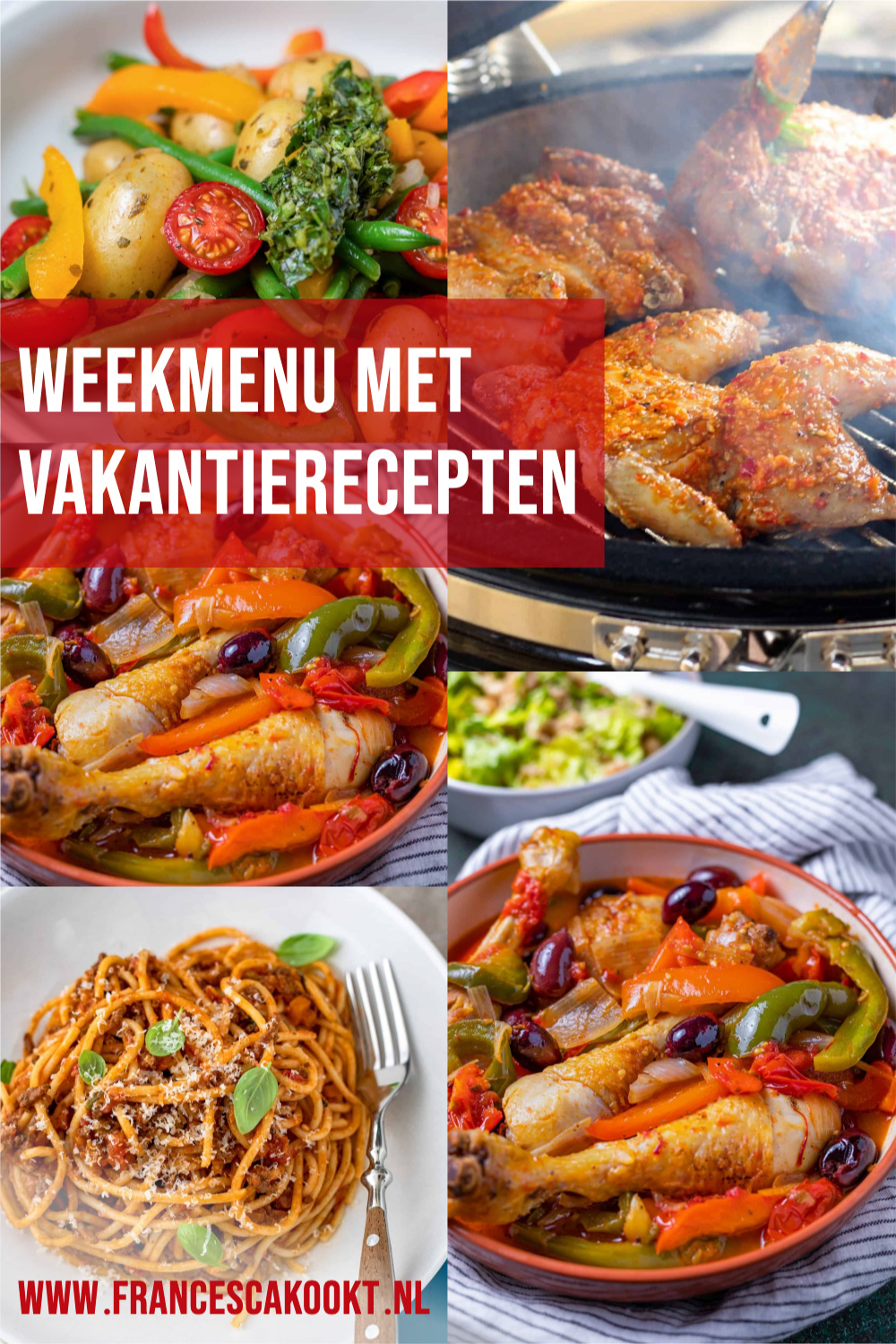 francesca weekmenu 318 lekkere vakantieweek pinterest