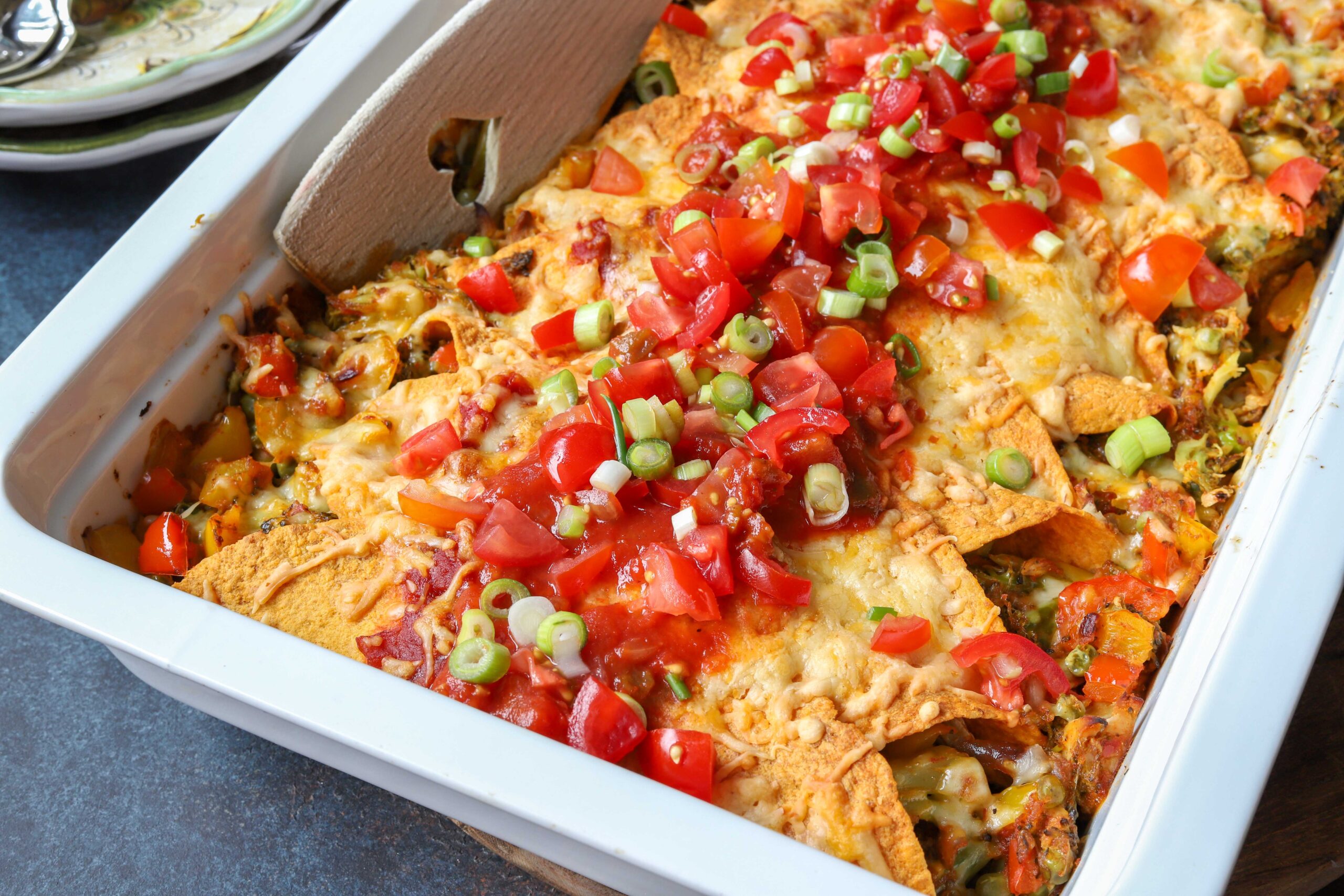 groente enchiladas met geroosterde kip 1