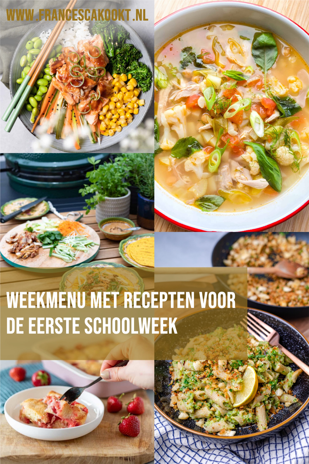 francesca weekmenu 319 weer naar school pinterest