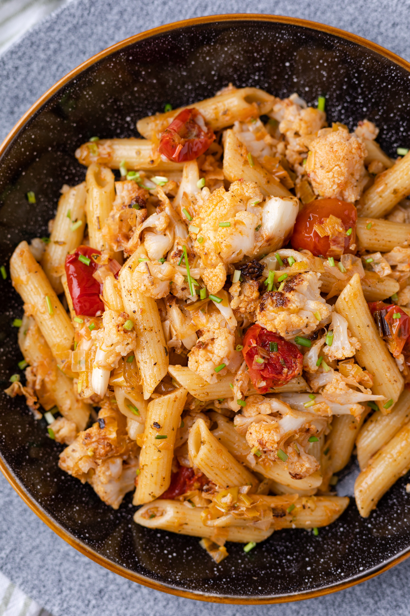 pasta met bloemkool prei bieslook en mayonaise 3