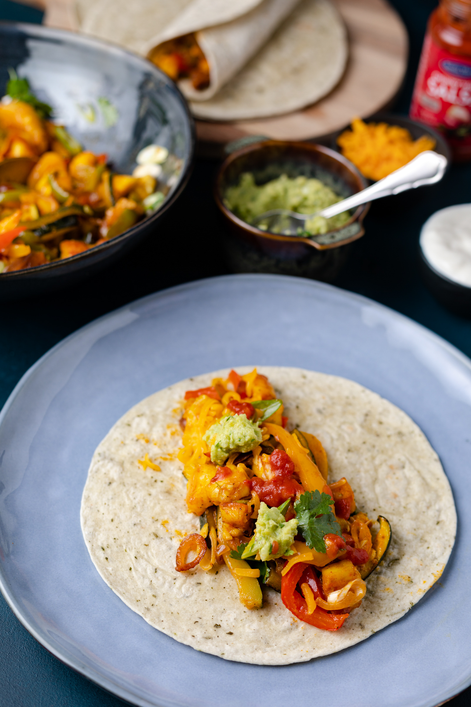 vegetarische fajitas met halloumi en ovengroenten 3
