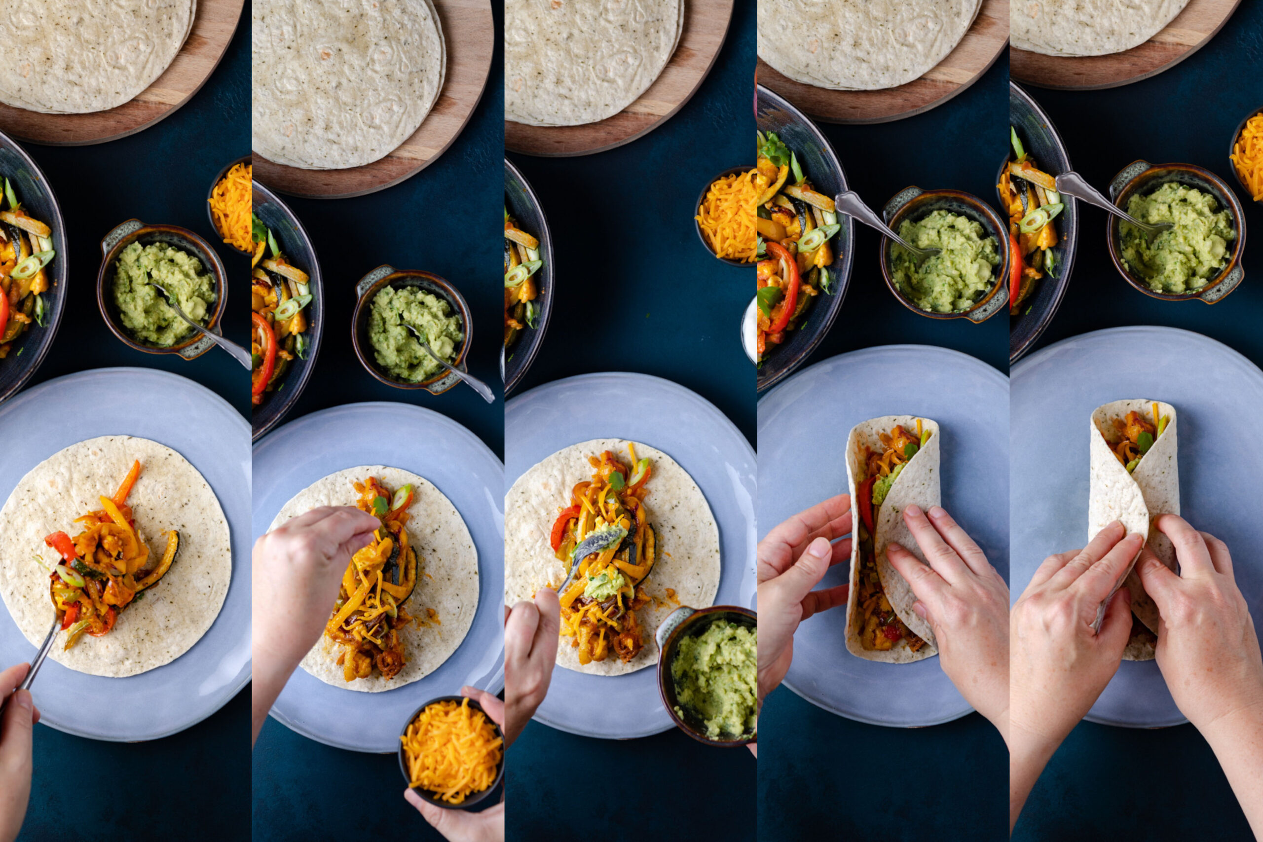 vegetarische fajitas met halloumi en ovengroenten 5