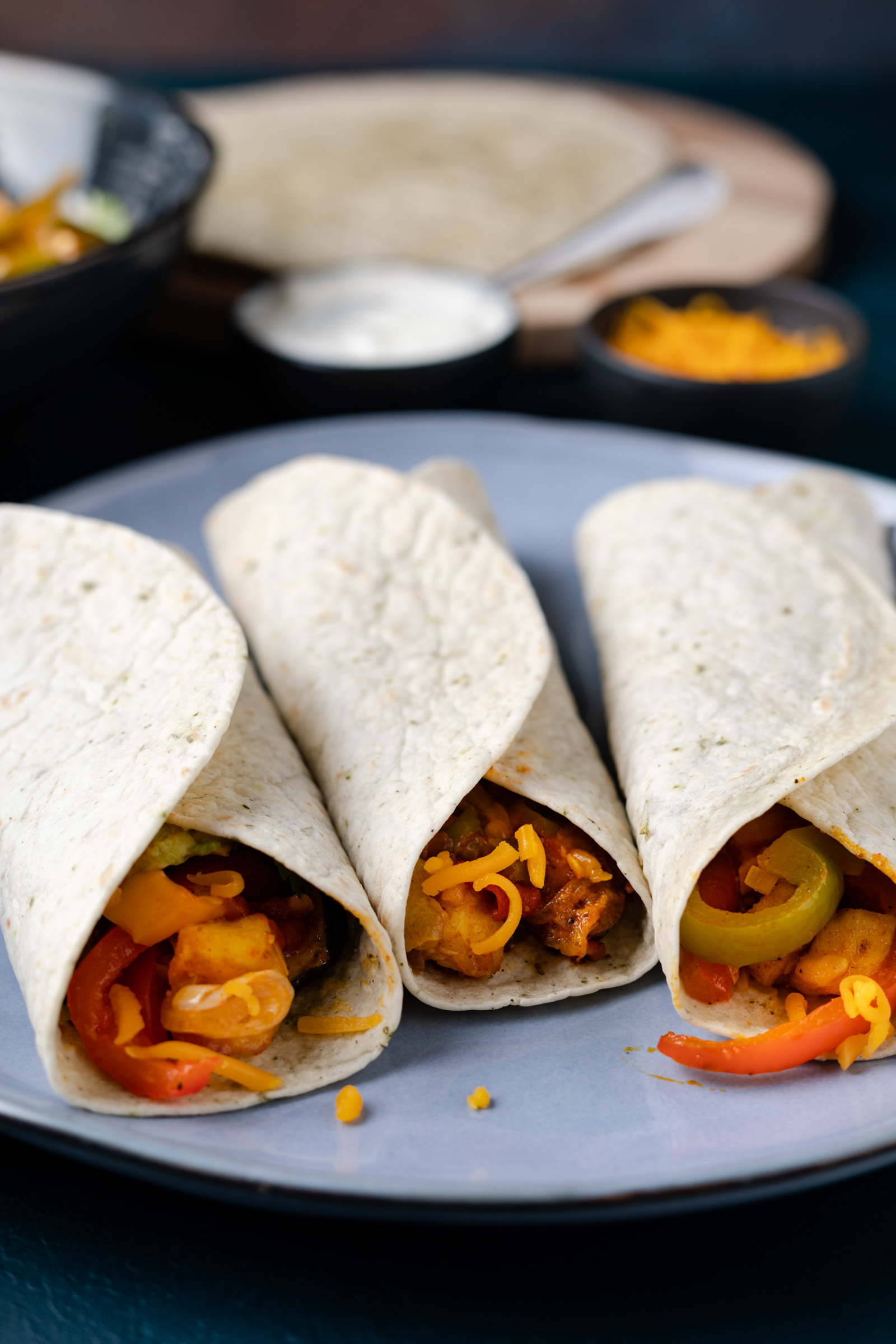 vegetarische fajitas met halloumi en ovengroenten 7