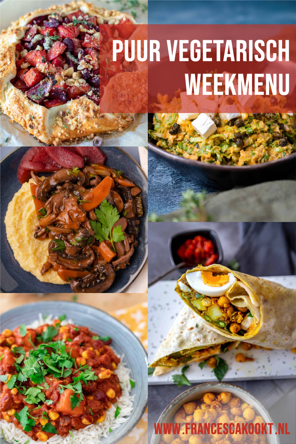 francesca weekmenu 325 puur vegetarisch pinterest