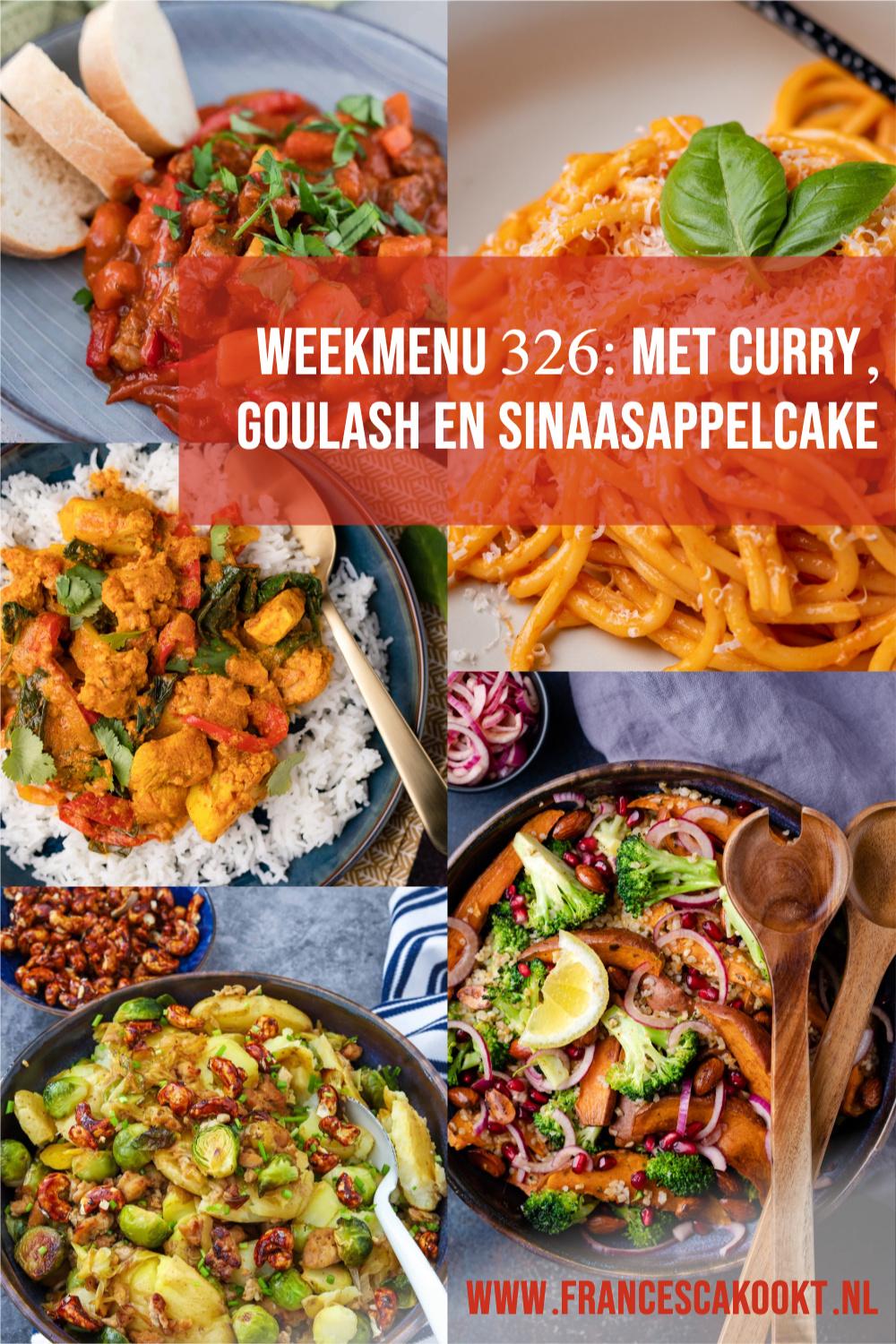 francesca weekmenu 326 met curry goulash en sinaasappelcake pinterest