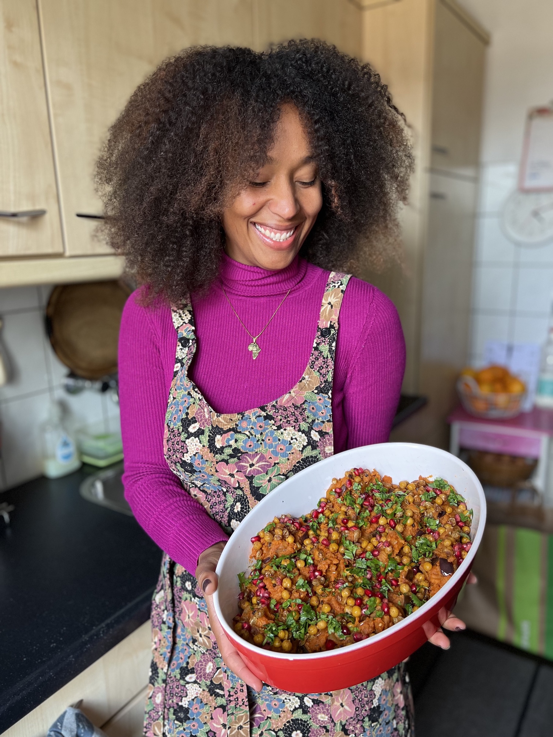 gevulde zoete aardappels met aubergine en kikkererwten 5