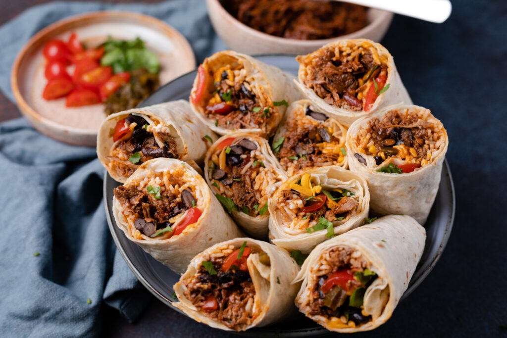 pulled beef burritos 1