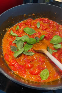 spaghetti met geroosterde cherrytomatensaus 6