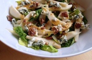 5x echt herfst_recepten_salade met peer en roquefort