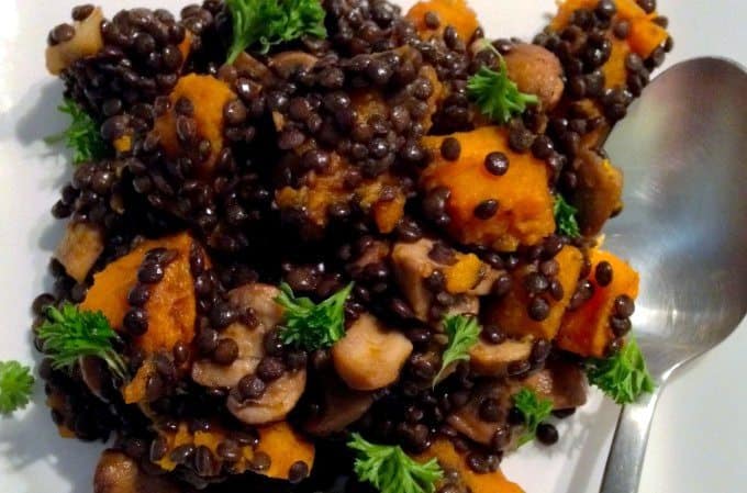 5x echt herfst_recepten_salade met pompoen en linzen