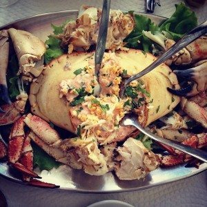 Gevulde krab in Portugal