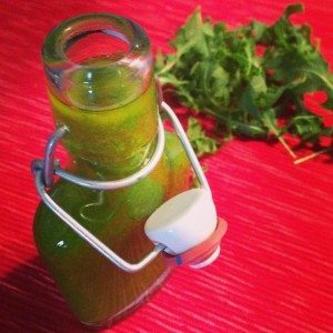 Groene kruiden olie