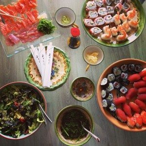 Homemade sushi