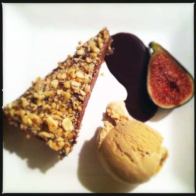 Nutella cheesecake met frangelico ijs