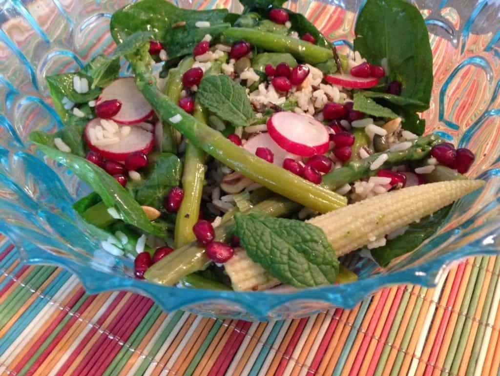 Salade van groene asperges en wilde rijst1