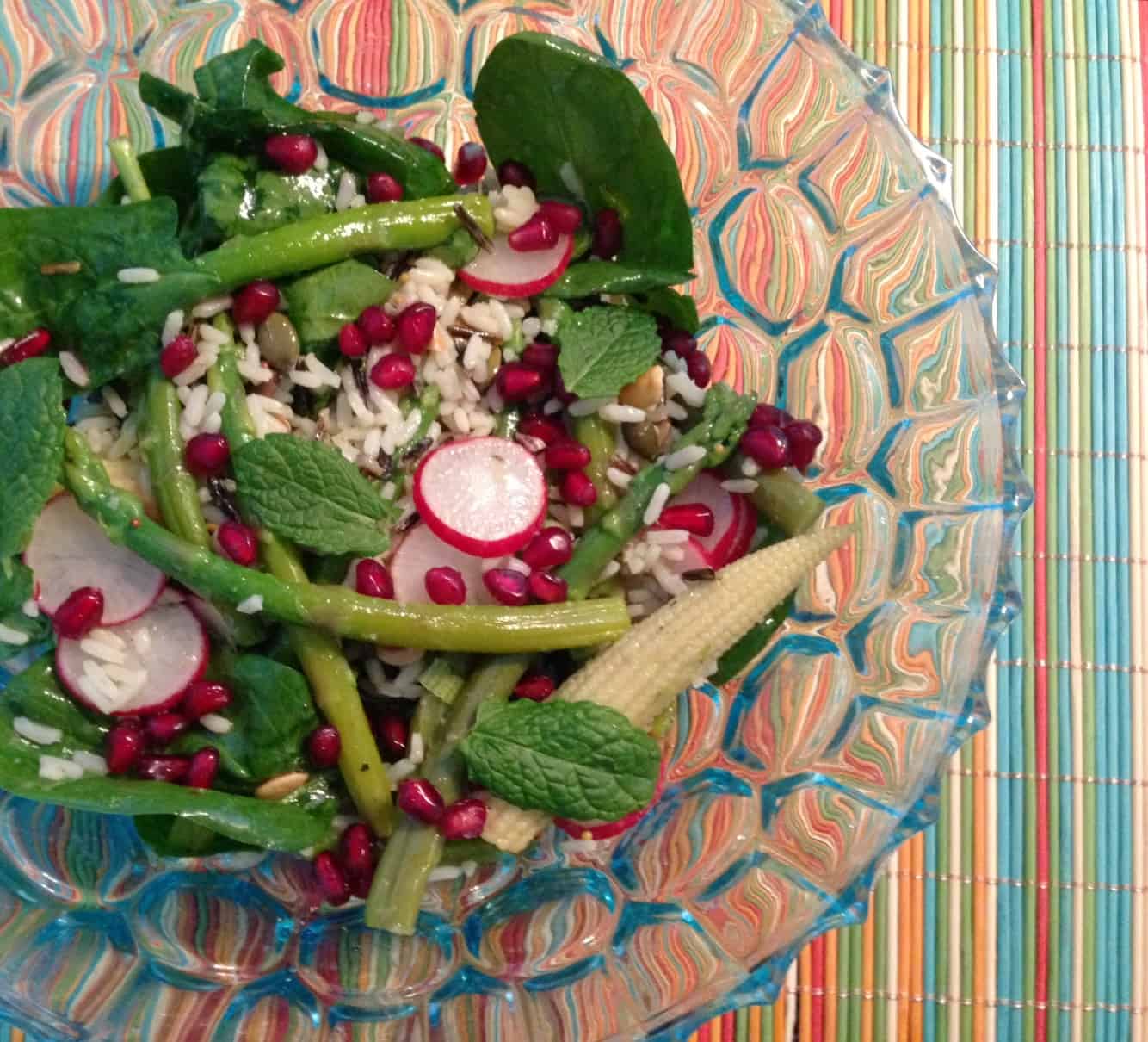 Salade van groene asperges en wilde rijst2