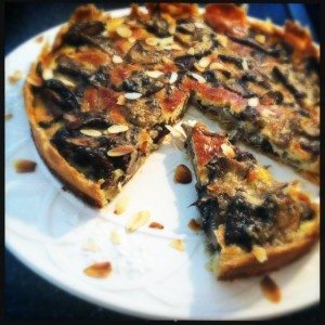 paddenstoelentaart met salie en gruyere
