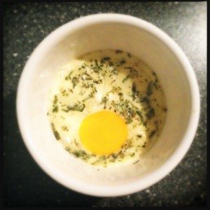 Ei uit de oven met dragon