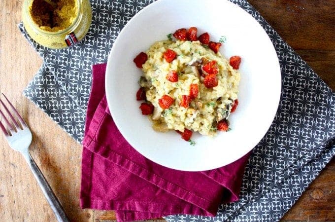 risotto-met-mosterd-paddenstoelen-tijm-en-chorizo-11-680x450